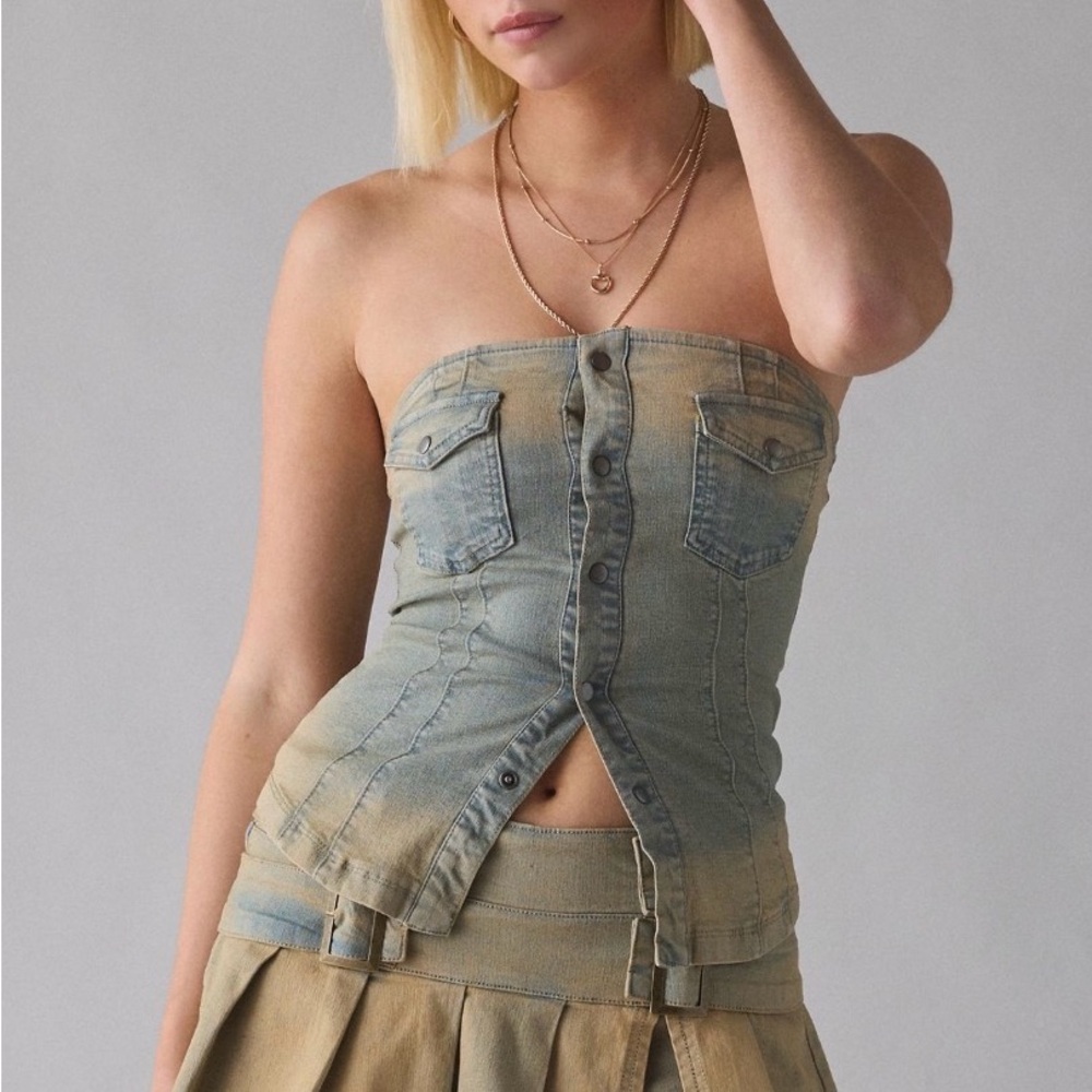 NEW strapless denim top / NWT by Urban Outfitters